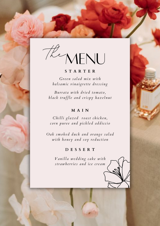 Menu of the Night