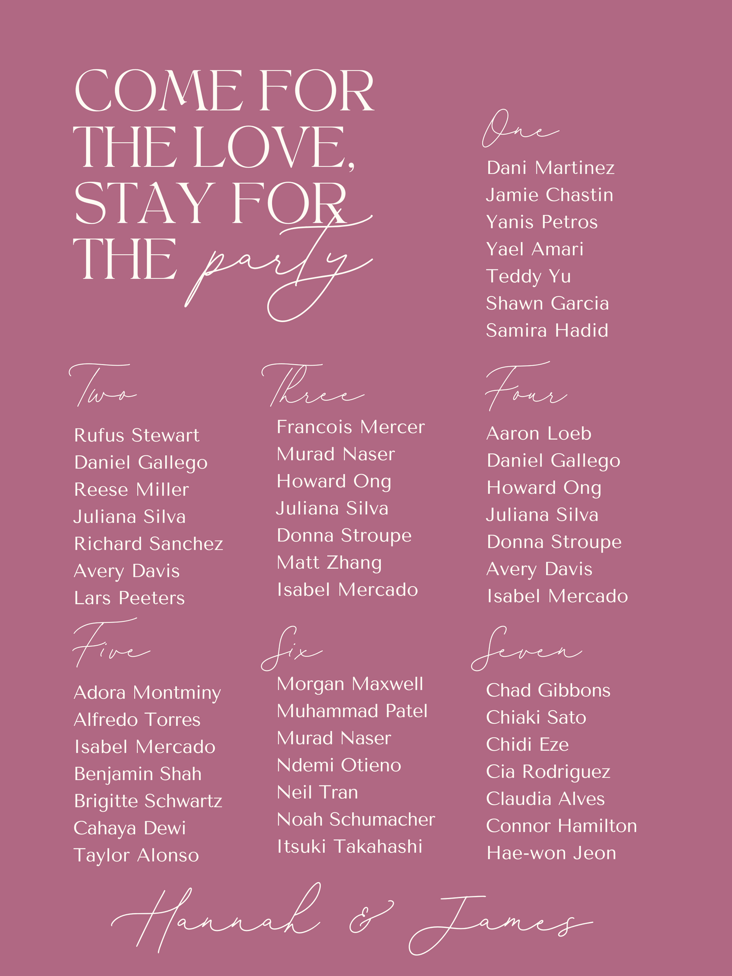 Come for the Love, Stay for the Party