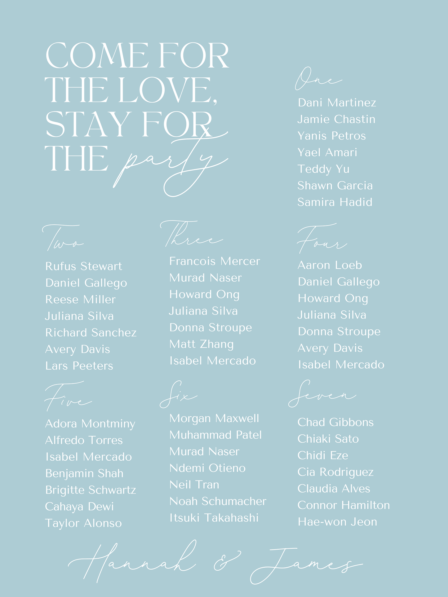 Come for the Love, Stay for the Party