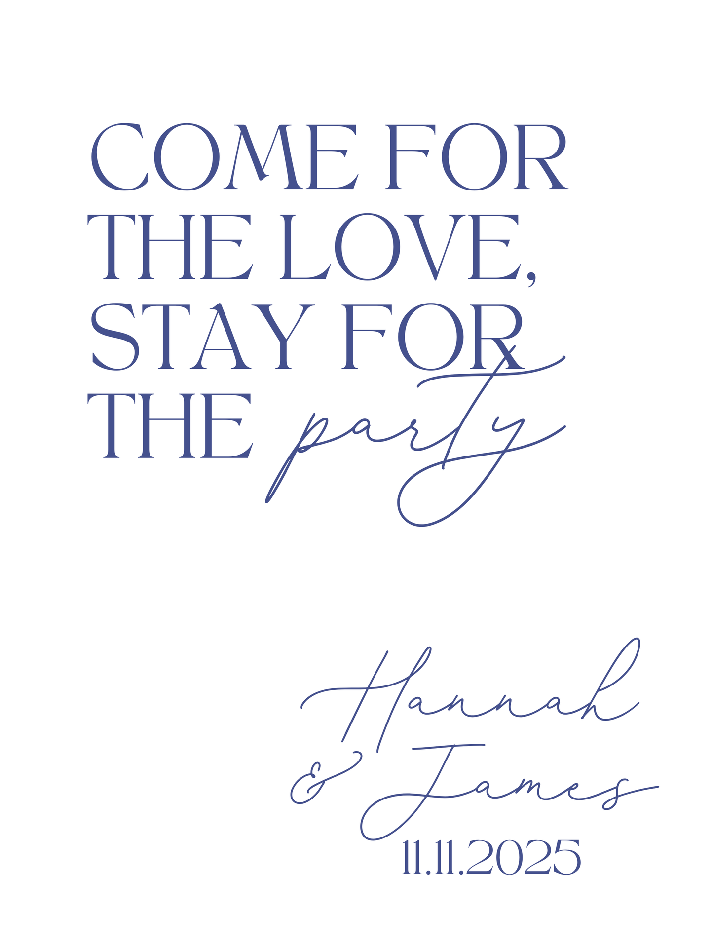 Come for the love, stay for the party
