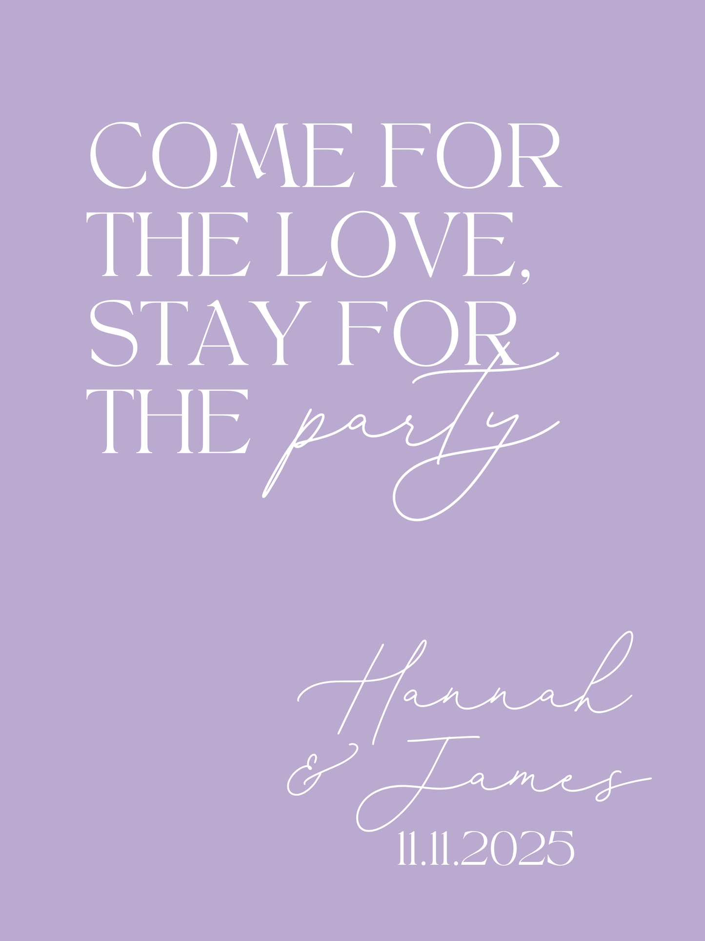 Come for the love, stay for the party