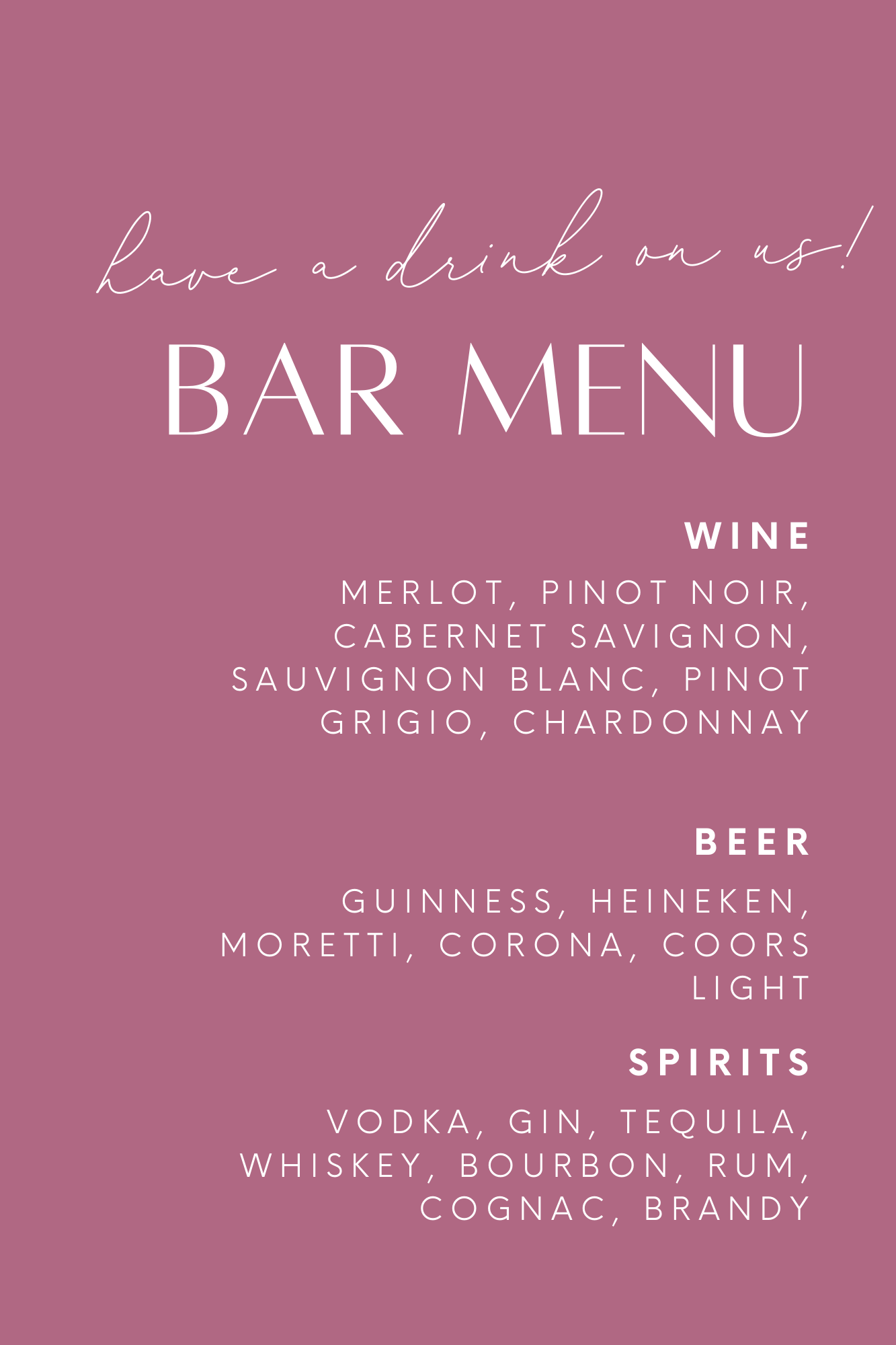 Have a Drink on us!
