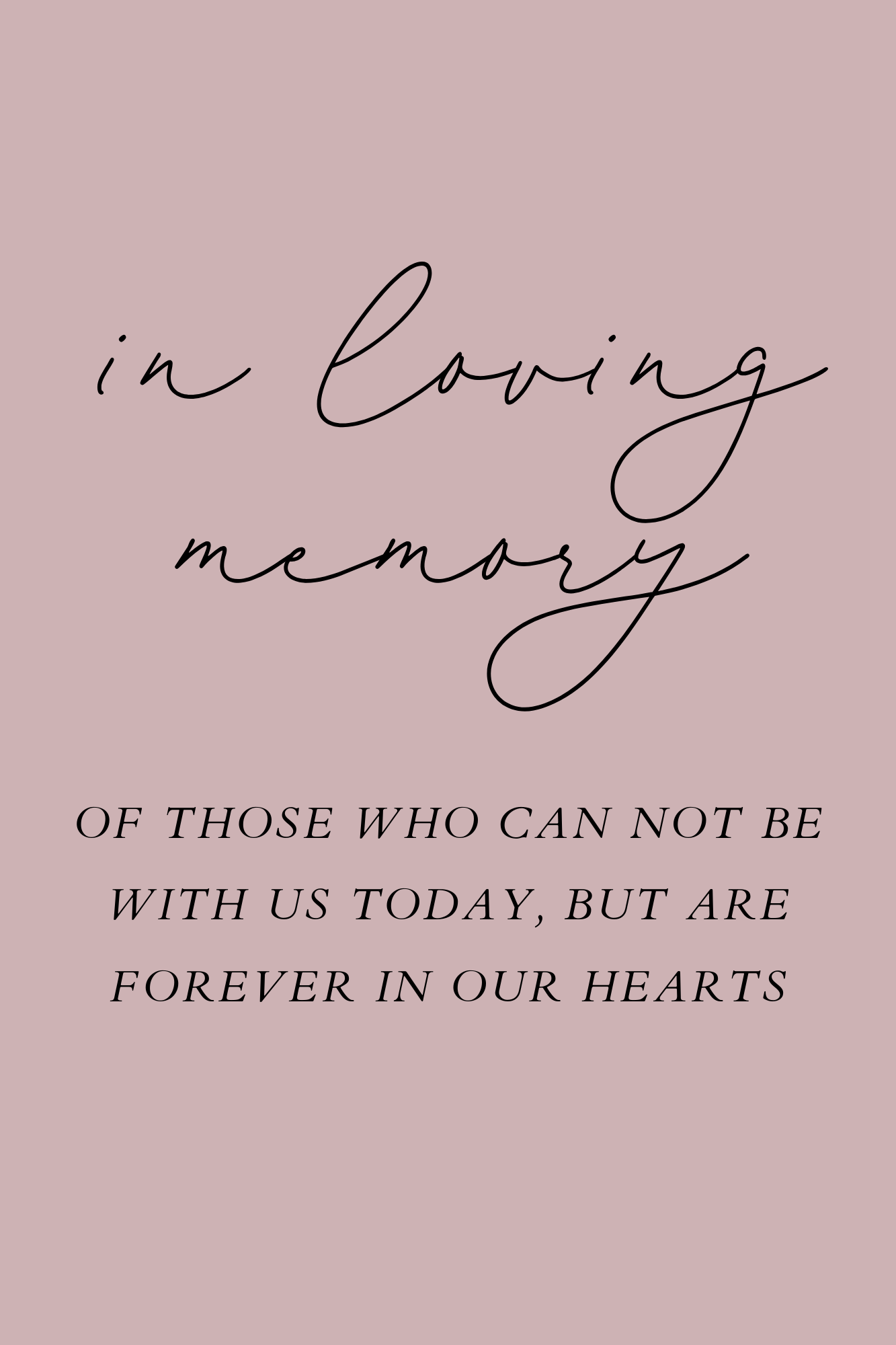 In Loving Memory
