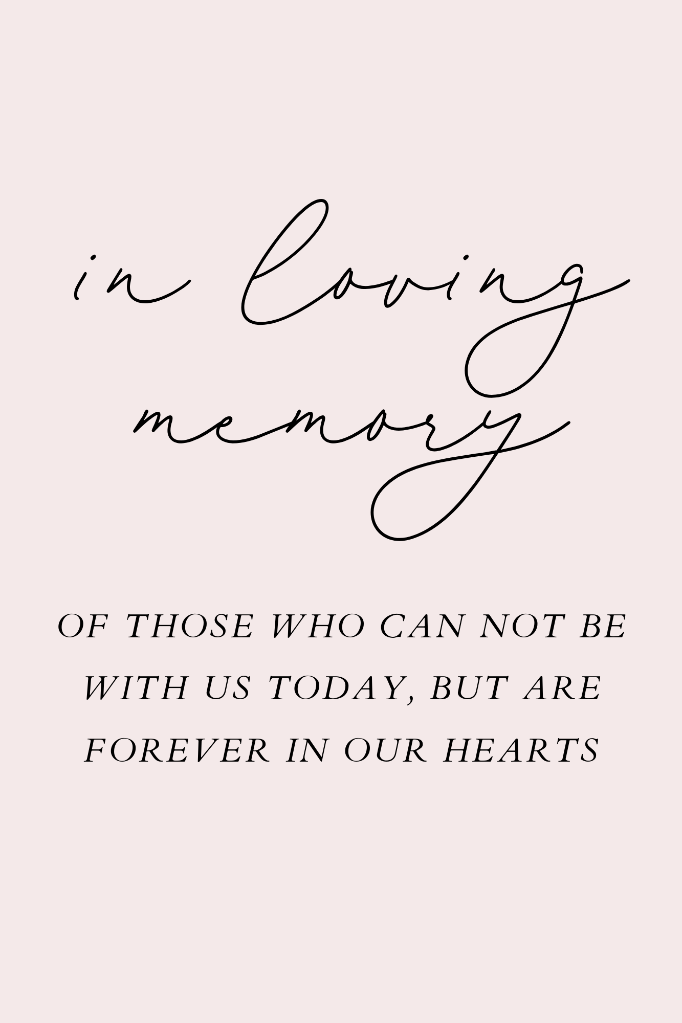 In Loving Memory
