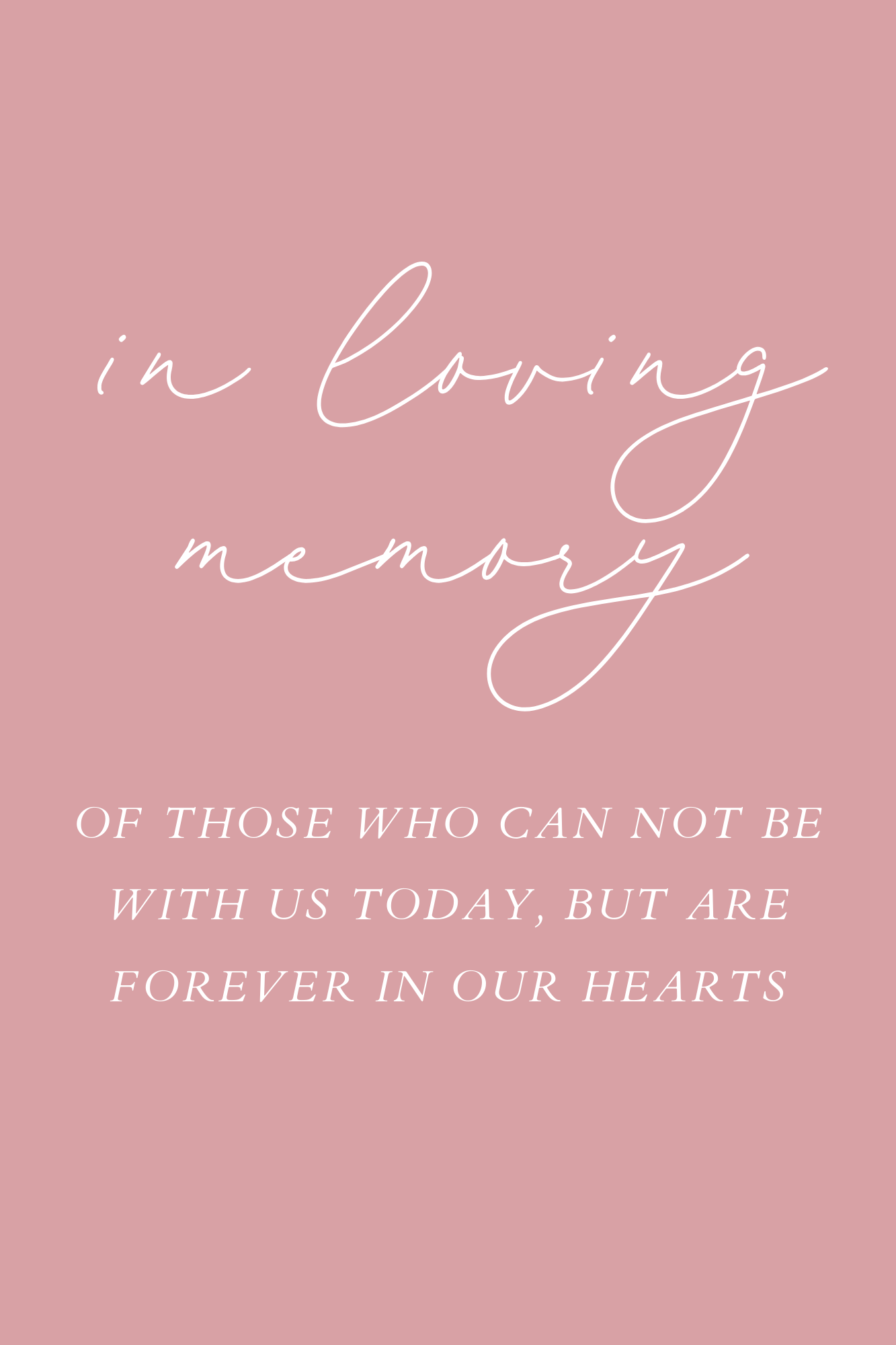 In Loving Memory