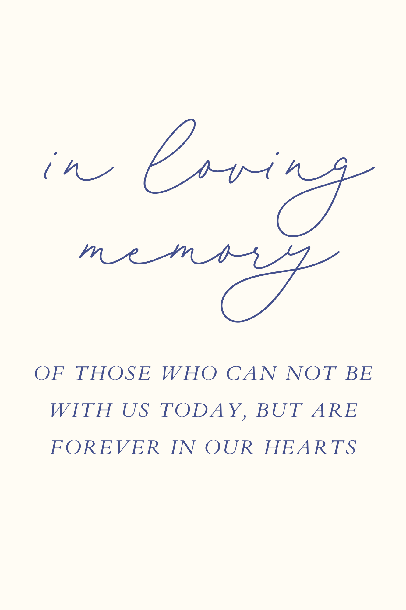 In Loving Memory